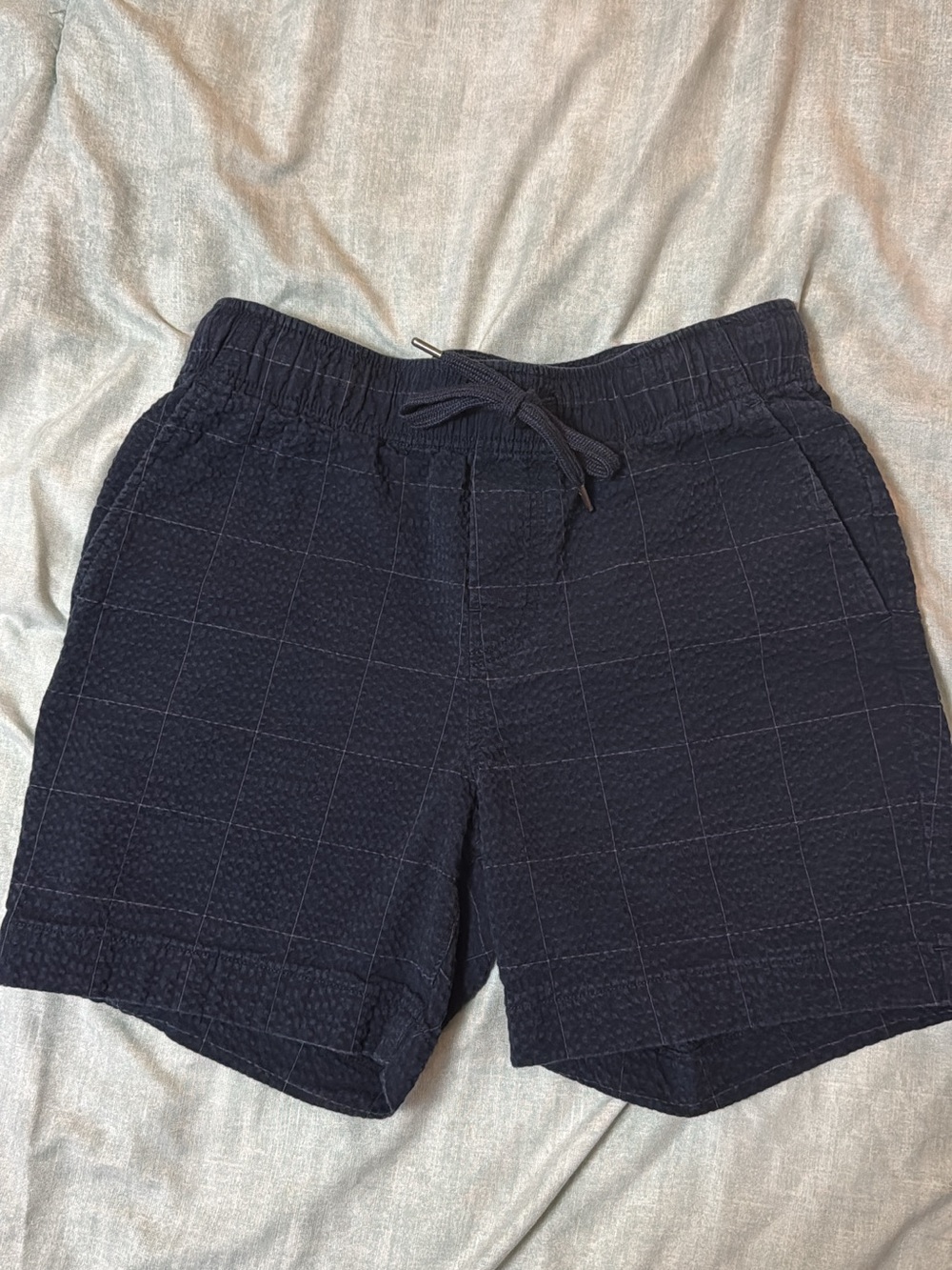 Express Men's Quilted Drawstring Shorts - Navy